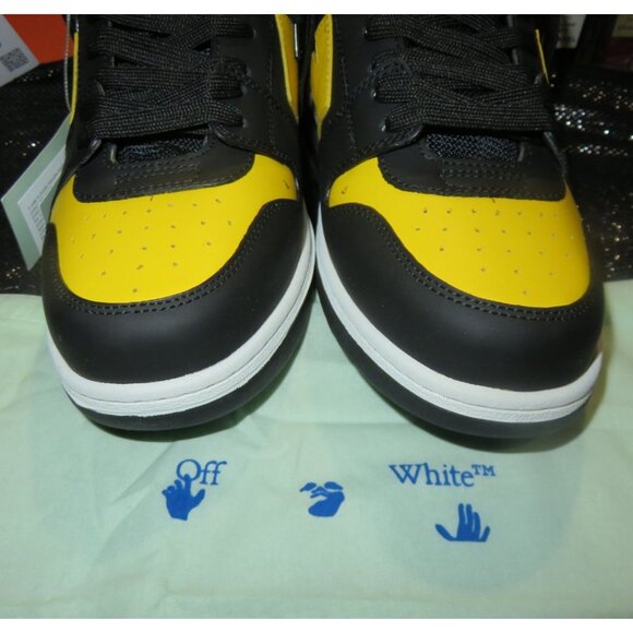 SOLD! Off White Virgil Abloh Out of office Sneakers Yellow Italian calf leather - Picture 11 of 16